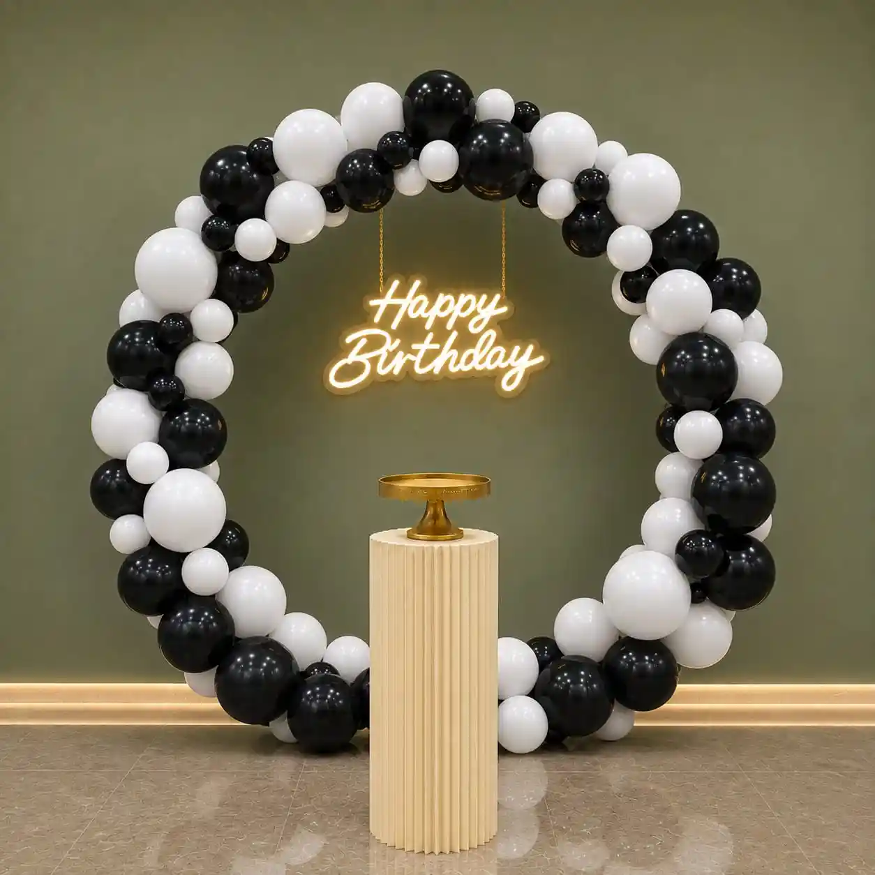 Black And White  Balloon Them Birthday Decor